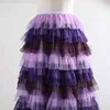 Hit Kolor Suknia Balowa Spódnica Dla Kobiet Wysoka Waist Patchwork Siatka Midi Spódnice Kobiet Moda Odzieżowa Wiosna 210521