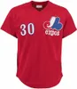 Custom Montreal Expos Tim Raines Mitchell Ness Red Cooperstown Mesh Jersey Мужчины Женщины дети молодежь бейсбольная майка