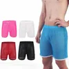 Malha homens shorts sexy beach board ver através de fishnet gay palco masculino solto oco para fora azul vermelho preto branco homens