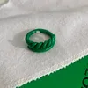 Italiaans ontwerp spiraal emaille groene vrouwen ring mode gepersonaliseerde vakantie gift221z