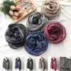 Scarves 75*190cm Striped Cotton And Linen Scarf Shawl Spring Autumn Soft Women Mens Vintage Pleated Tassel Shawls