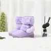 Jgshowkito Girls Boots Зимняя детская обувь Теплый хлопок плюшевые внутри детей снежные ботинки антискользящие меховые шариковые кулоны милые ботинки 211108