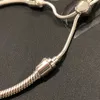 s925 Sterling Silver Bracelets For Women Fit Pandora Charms Beads Classic CZ Diamond Basic Snake Chain Slider Bracelet Lady Gift With Original Box