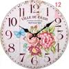 12 Inch Wood Silent Non-Ticking Sweep Movement Wall Clock Battery Operated for Home Living Room Kitchen Office Decor