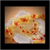 Tiaras Jewelry Drop Delivery 2021 Bridal Headdress Gold Red Chinese Wedding Hair Accessories A-96 Ihdbe