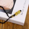 Hänge halsband pixiu tur för kvinnor män sten pärlkedja vintage maskot kinesiska fengshui halsband mode smycken gåvor