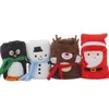 Desenhos animados Christmas Flannel Cobertor Dobrável Papai Noel boneco de neve Penguin Cervos Padrão Tapete Washable Manter calor suave quente cobertores YHM89-ZWL