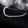 Bracelet en chaîne de perles de cristal transparent brillant pour femmes, bijoux d'été Boho pour filles