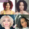 Krótkie Dreadlock Kręcone Peruka Dla Afryki Kobiet Syntetyczny Miękkie Faux Locs Crochet Twist Włęki Peruki Czarne Bouncy Locs Braid Wig