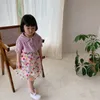 Camisas de cuello de muñeca lindas de algodón de estilo coreano para niñas, camisetas de manga corta de color sólido con un solo pecho, ropa 210508