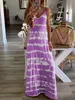 Casual Women Robe Sexy Maxi Dress Summer 2020 Sleeveless V-neck Striped Loose Dress Big Swing Backless Plus Size Women Clothing X0521