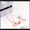 Necklaces Pendants Jewelry18Kgp Rose Gold Sier Color Titanium Dumbbell Pendant Necklace 316L Stainless Steel Sporty Jewelry For Women Men