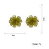 Aensoa New Korean Sweet Resin Holiday Flower Stud earrings for Women Fashion Elegant Acrylic Earrings Party Jewelry Oorbellen2755839