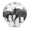 Relógios de parede Elefante decoração de padrões numeral de discagem digital silenciosa bateria silenciosa operada para o quarto da cozinha