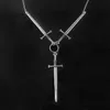 Pendant Necklaces Goth Sword Necklace The Sacred Gothic Witch Punk Jewelry Party Rock Grunge Fashion Chain Women Gift