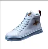 Designer de luxe bottes hautes mode hommes blanc robe d'affaires fête mariage chaussure rue homme chaussures hommes baskets A23