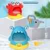 Baby Bath Toy Shark Foam Machine Bubble Blowing room Children Outdoor 210712