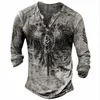 Men's Dress Shirts Jodimitty Autumn Winter 2021 Military Tactical T Shirt Men Long Sleeve Printed Tops Tees V-Neck Outdoor Fo320F