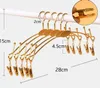 Крючки рельсы розовые золотые белье подвесные вешалки Одежда холостные одноровные хромированные металлические женские трусики бюстгальтер стойки выставочные пальто вешалка с 2 клипами