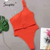 Silver Snake print piece swimsuit female String monokini Sexy one shoulder swimwear women Hollow out bathing suit 210414