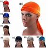 Bahçe Moda erkek Saten Durags Bandana Türban Peruk Erkekler İpeksi Durag Şapkalar Kafa Korsan Şapka Saç Aksesuarları ZWL224