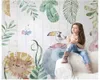 beibehang anpassade handmålade skogsdjur korn trä barn rum TV soffa bakgrund väggmålning tapet be'hang