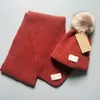 Бренд Kid вязаные шляпы шляпы Sarves Sets Winter Designer Baby Scarf Cap Swork Color Kids Hat Sarfs High Caffice6529986