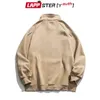 Lappster-jovens homens velo bolso harajuku hoodies homens oversized streetwear moletom coreano hoodie hip hop roupas pretas 220114