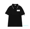 2021 Mens Polo Shirt Svartvitt Högkvalitativa Broderade Mode Luxury Mäns Polos