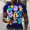 남자 티셔츠 힙합 디자인 독특한 3D 인쇄 아트 티셔츠 슈퍼 편안한 라운드 넥 조인 해양성 재미있는 스타일 6XL