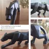 Decorative Objects & Figurines 2021 Leopard Statue Figurine Modern Abstract Geometric Style Resin Panther Animal Large Ornament Home Decorat