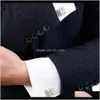 Fermoirs à cravate, clous livraison directe 2021 bijoux pour hommes luxe chemise française boutons de manchette pour cadeaux Weddin boutons de manchette en cristal boutons de haute qualité Ch