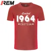 1964 Sınırlı Baskı Altın Tasarım erkek Siyah T-Shirt Serin Rahat Gurur T Gömlek Erkekler Unisex Moda Tshirt Gevşek Boyutu 210716