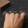 Yeni Paslanmaz Çelik Metal Knuckle Duster Finger Tiger Kendini Savunma Dört Parmak Güvenlik Fitness Egzersiz Cep EDC Aracı