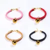 Cat Collars Leads Breakaway Lederen Collar PU-veiligheid met Bell Kitten voor Keten Zwart Roze Rood