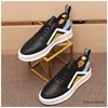 Ny lyxdesigner män mix färg höga tjock botten två ton skor kausal lägenheter loafers moccasins manlig rock walking sneakers