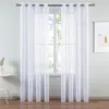 Tende per tende Tende trasparenti in lino per camera da letto Stile moderno Finestra in tulle Soggiorno Decorazione domestica Voile semi-ombreggiato