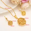 Set di orecchini di collana di moda Set regalo per feste da donna Ciondolo in foglia d'oro fine GF 18 k Set di gioielli da 3631 mm1364898