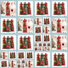 Festlig festtillbehör Hem Gardensanta Claus Juldekorationer Rödflaska är väskor Santa Champagne Vinväska Xmas Present 30 * 15cm HWA7442