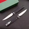 Promotion 3810 Flipper Folding Knife 8Cr13Mov Satin Blade Nylon Plus Glass Fiber Handle EDC Pocket Knives With Retail Box Package