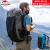 Naturehike 2020 40L + 5L Camping Caminhadas Escalando Mochilas Ao Ar Livre Pouca Poupa Respirável Cerca de cerca de 1060g com cobertura de chuva Q0721