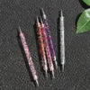 GWOAT Art Equipment 5pcs/Set UV Malarstwo żelowe kropkowanie pen z akrylowym uchwytem kryształ kryształowy 2 -drogi szczotka dekoracja manicure narzędzia PR PR PR PR