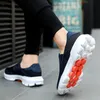 2021 mannen vrouwen hardloopschoenen zwart blauw grijs mode heren trainers ademend sport sneakers maat 37-45 qc