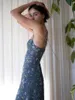 フレンチエレガントスリムミッドレングスドレス女性らしいスカートスプリング/夏のドレス210712