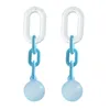 Boucles d'oreilles coréennes en résine acrylique transparente, boule ronde, pendantes pour femmes, couleur bonbon, chaîne en émail