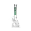 Hookahs Limited Edition Zob Hitman glass mini bottom beaker bong 10" Rasta color water pipes Ice bongs 14.4 mm joint dab oil rig Bubbler smoking