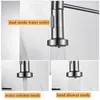 Spring Pullout Brass Matte Black Kitchen Faucet Cold Water Mixer Tap Faucets 360 Rotation 2 Functions Stream Sprayer Nozzle 210724