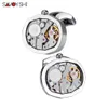 SAVOYSHI Mechanical Movement links for Mens Shirt buttons Functional Watch Mechanism Cuff Links Brand Jewelry