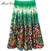 Zomer Dames Floral-Print Katoenen Rok 210524