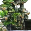 HoDe Creativo Simulazione Interna Resina Rockery Cascata Statua Feng Shui Fontana di Acqua Giardino di Casa Artigianato 211108